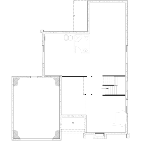 Unfinished basement - Modern Scandinavian Home Design – Sunroom, Fireplace, Luxurious Primary Suite & Optional Finished Basement - Balnea