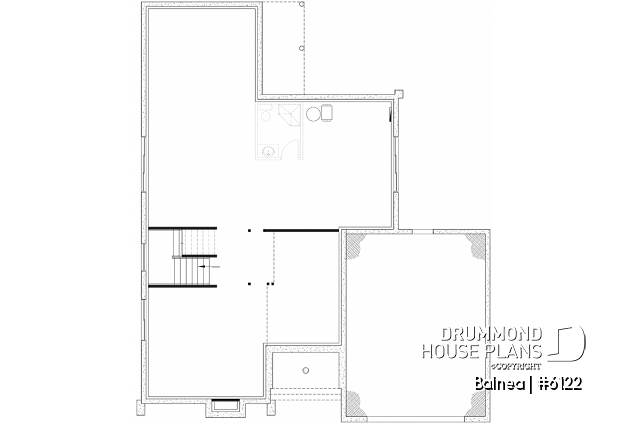Unfinished basement - Scandinavian Home Plan – Sunroom, Fireplace, Luxurious Primary Suite & Finished Basement - Balnea