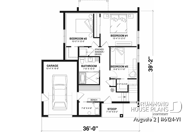 1st level - Reverse floor plan home for panoramic view, 3 beds on lower floor, kitchen, dining and living on upper floor - Auguste 2