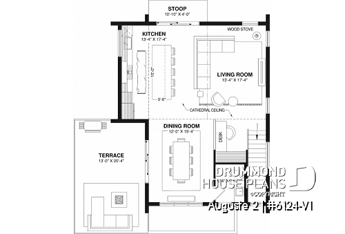2nd level - Reverse floor plan home for panoramic view, 3 beds on lower floor, kitchen, dining and living on upper floor - Auguste 2
