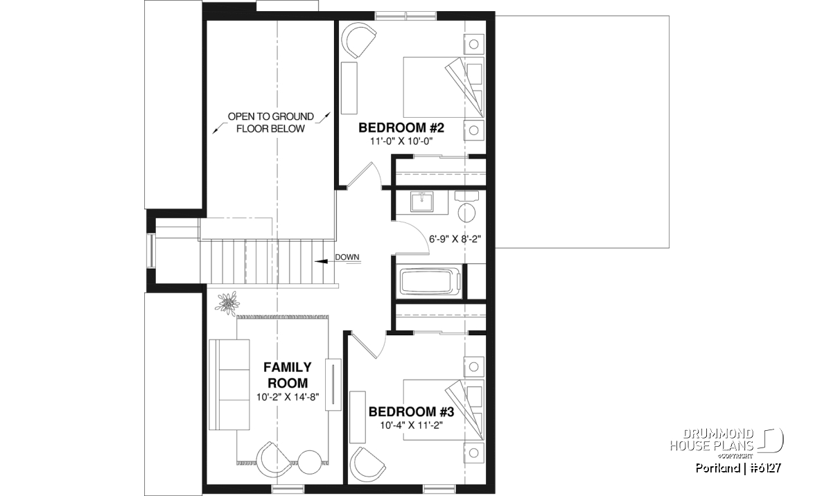 2nd level - Scandinavian-style home design featuring Maibec red cedar siding. - Portland