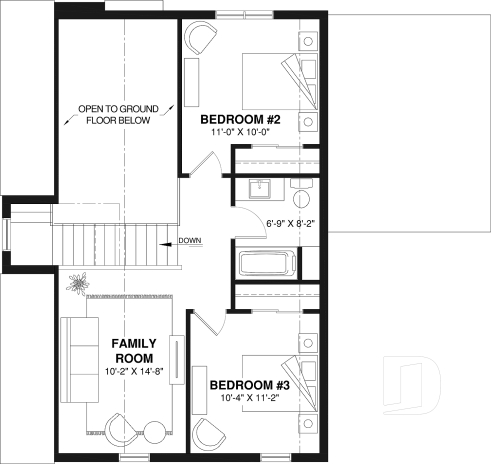2nd level - Scandinavian-style home design featuring Maibec red cedar siding. - Portland