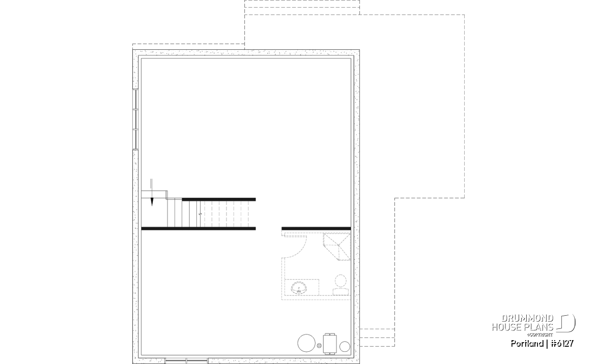 Unfinished basement - Scandinavian-style home design featuring Maibec red cedar siding. - Portland