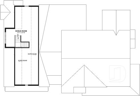 Bonus space - One-story modern farmhouse with 3 bedrooms, flex room, bonus room, outdoor kitchen and slab foundation. - Daven Port