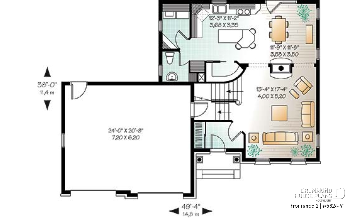 1st level - Majestic European style with 3 bedrooms and a 2 car garage - Frontenac 2