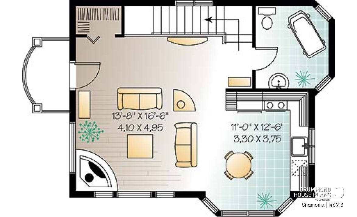 2nd level - Affordable 2 bedroom cottage with reverse floor plans, great panoramic views, ideal lakefront chalet - Chamonix