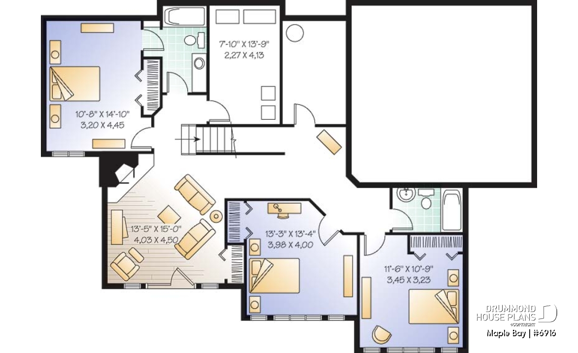 Basement - Large 4 bedroom cottage with 2 family rooms and lots of storage space - Maple Bay