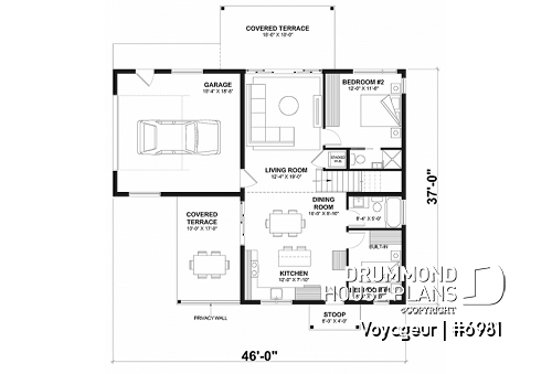 1st level option 1 - Flexible floor plans: 1 bedroom tiny house with attached RV garage OR 3 bedroom, 3 bathroom house with garage - Voyageur