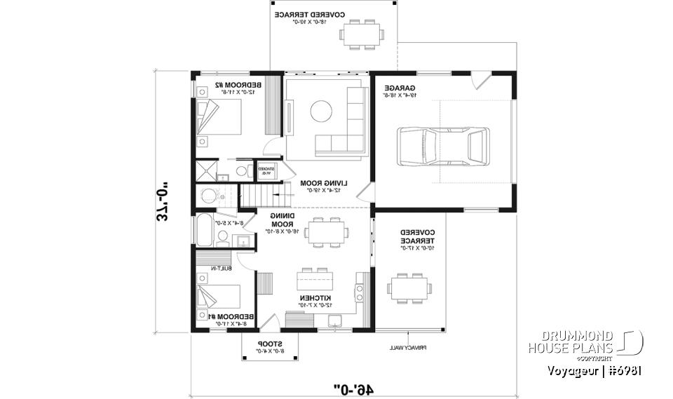 1st level option 1 - Flexible floor plans: 1 bedroom tiny house with attached RV garage OR 3 bedroom, 3 bathroom house with garage - Voyageur