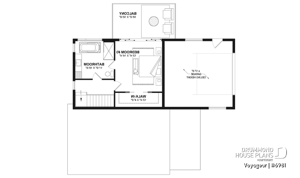 2nd level option 1 - Flexible floor plans: 1 bedroom tiny house with attached RV garage OR 3 bedroom, 3 bathroom house with garage - Voyageur