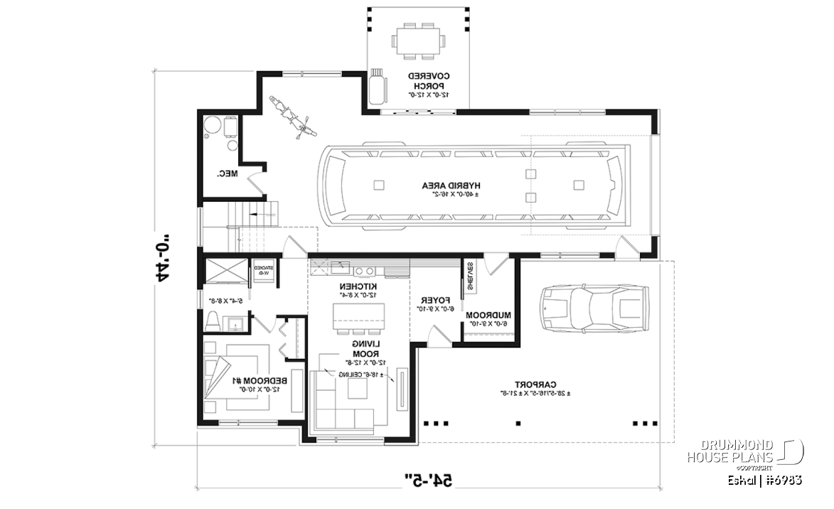 1st level - Modern one bedroom home with attached RV garage and single and four bedroom garage option - Eskal