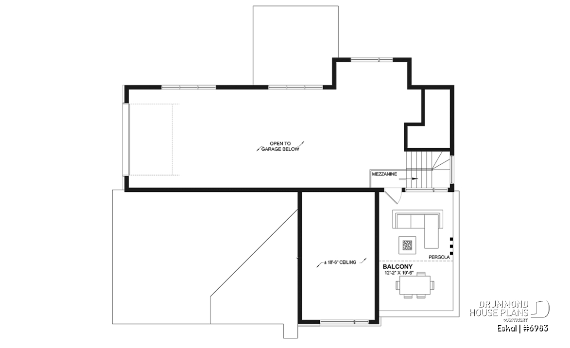 2nd level - Modern one bedroom home with attached RV garage and single and four bedroom garage option - Eskal