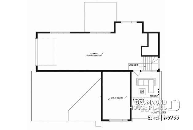 2nd level - Modern one bedroom home with attached RV garage and single and four bedroom garage option - Eskal