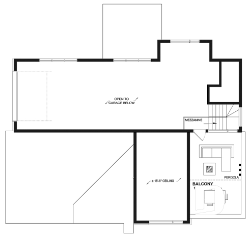 2nd level - Modern one bedroom home with attached RV garage and single and four bedroom garage option - Eskal