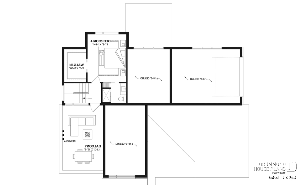 2nd level option 1 - Modern one bedroom home with attached RV garage and single and four bedroom garage option - Eskal