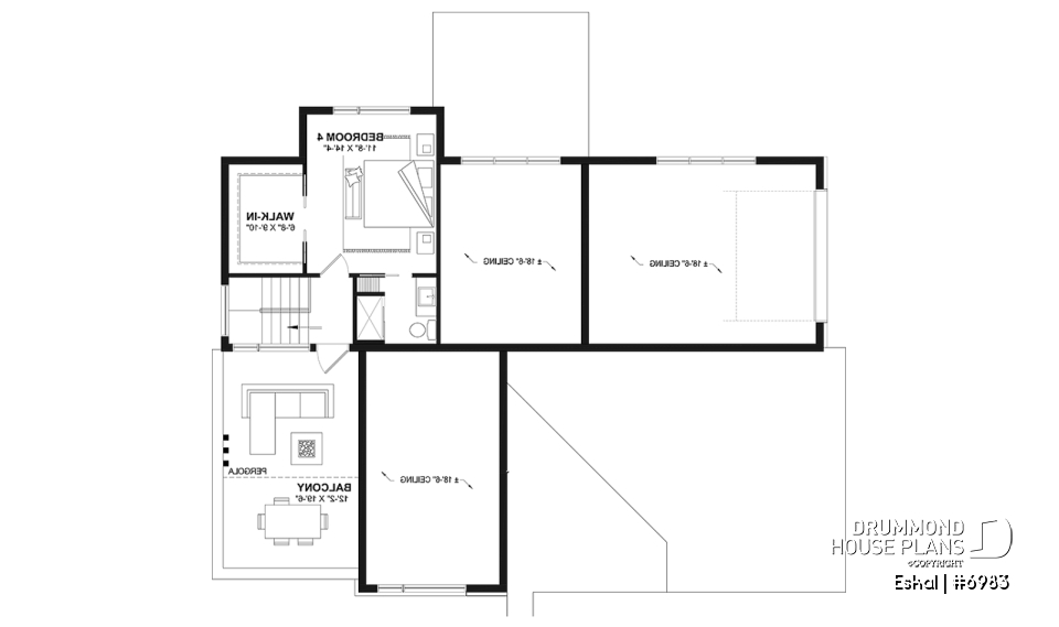 2nd level option 1 - Modern one bedroom home with attached RV garage and single and four bedroom garage option - Eskal