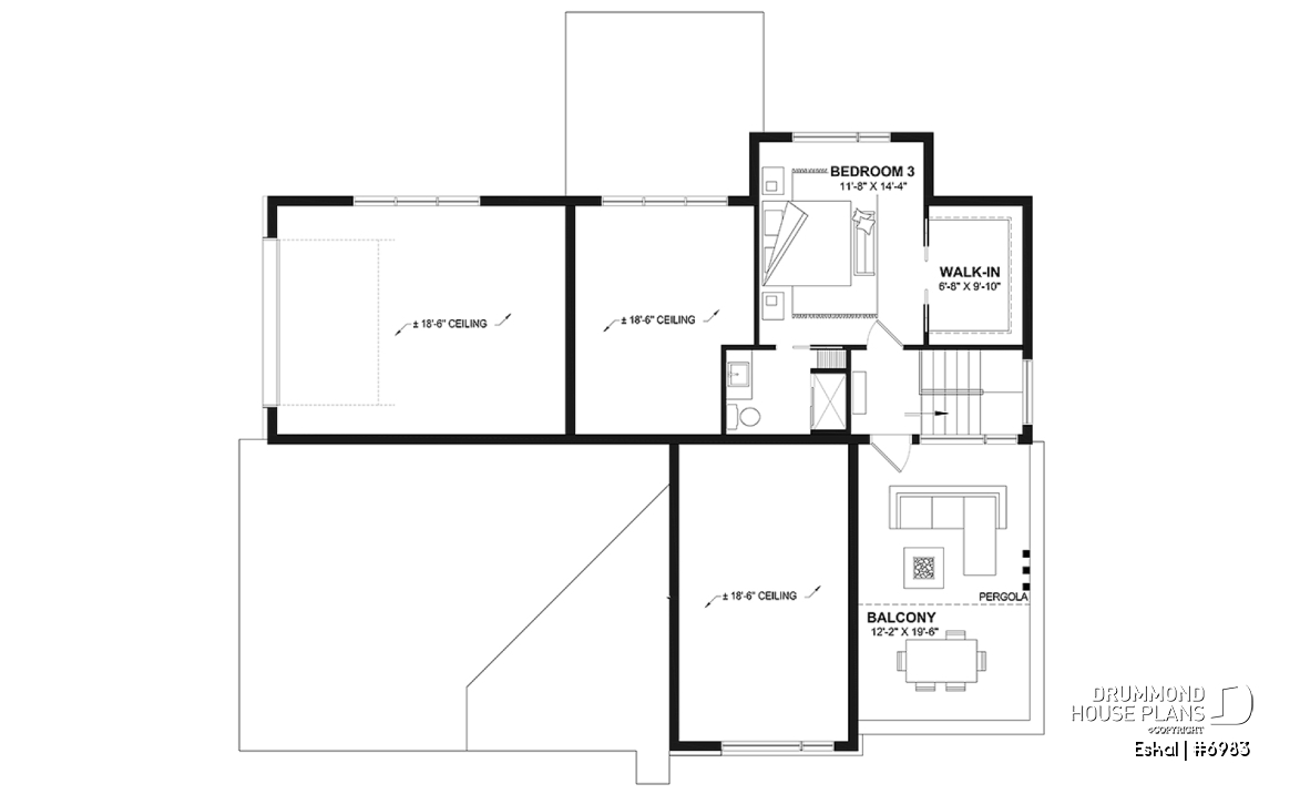 2nd level option 2 - Modern one bedroom home with attached RV garage and single and four bedroom garage option - Eskal
