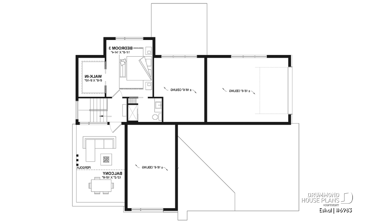 2nd level option 2 - Modern one bedroom home with attached RV garage and single and four bedroom garage option - Eskal