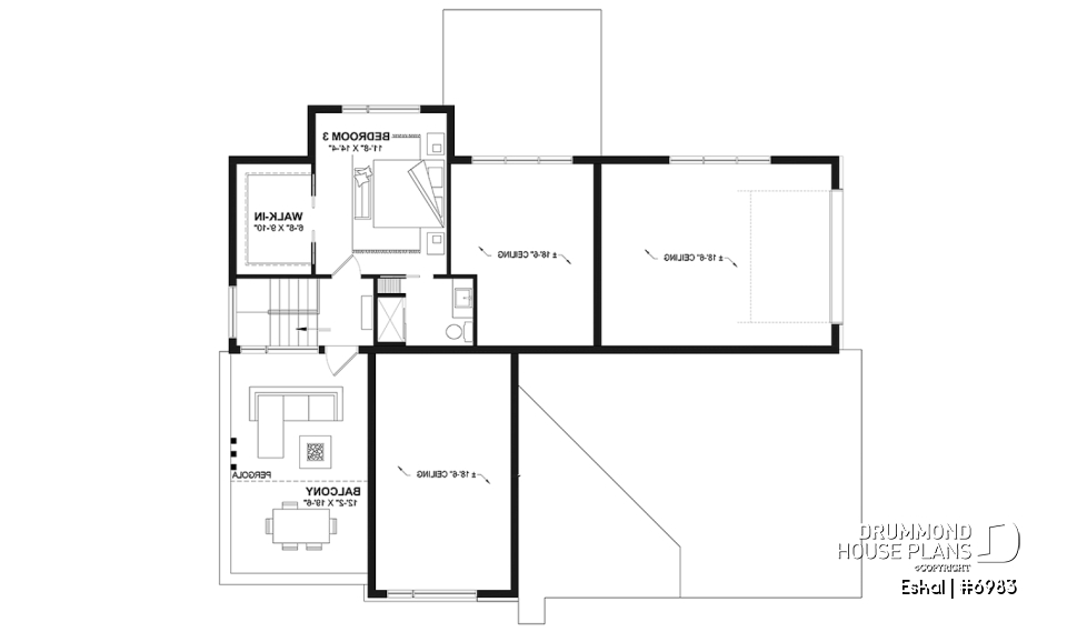 2nd level option 2 - Modern one bedroom home with attached RV garage and single and four bedroom garage option - Eskal