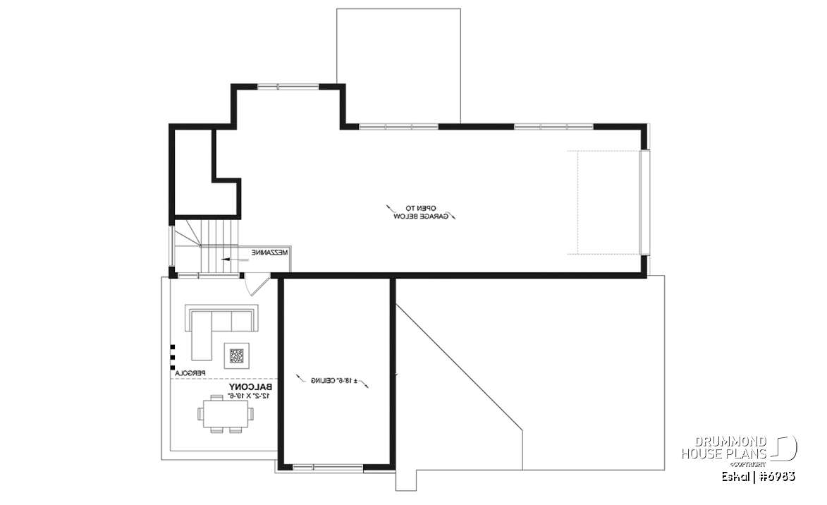 2nd level - Modern one bedroom home with attached RV garage and single and four bedroom garage option - Eskal
