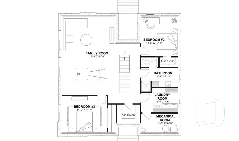 Finished basement (Optional $) -  - Interval