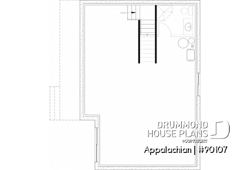 Unfinished basement - Side entrance, panoramic view at front, 1 to 3 beds, covered side porch, optional finished basement ($) - Appalachian