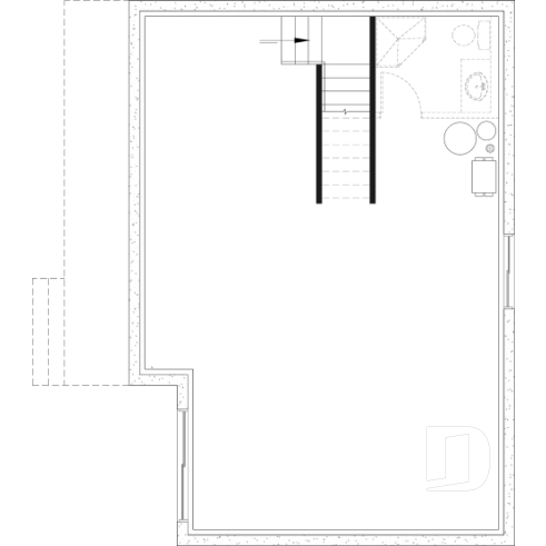 Unfinished basement - Side entrance, panoramic view at front, 1 to 3 beds, covered side porch, optional finished basement ($) - Appalachian