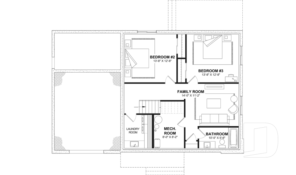 Unfinished basement (Optional $) -  - Summit