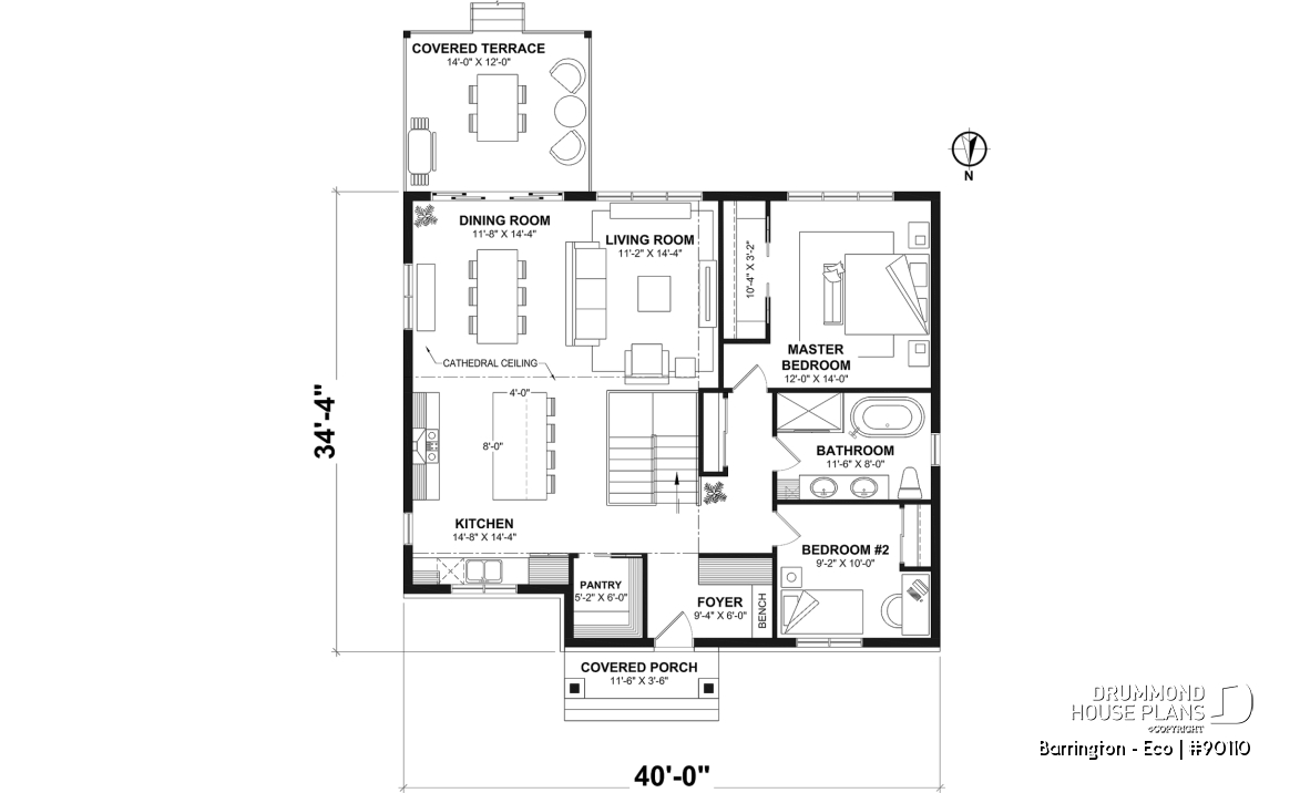1st level - Unique and echo-friendly 2 to 5 beds small farmhouse, optional finished basement ($), pantry in kitchen - Barrington - Eco