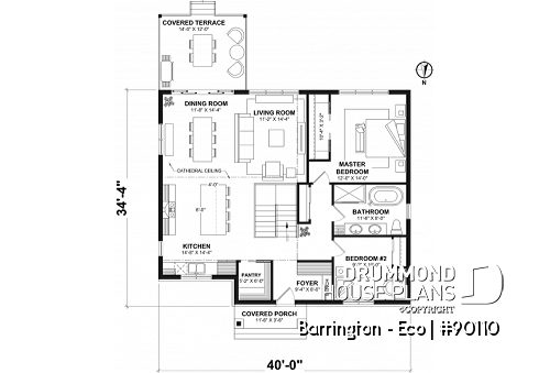 1st level - Unique and echo-friendly 2 to 5 beds small farmhouse, optional finished basement ($), pantry in kitchen - Barrington - Eco