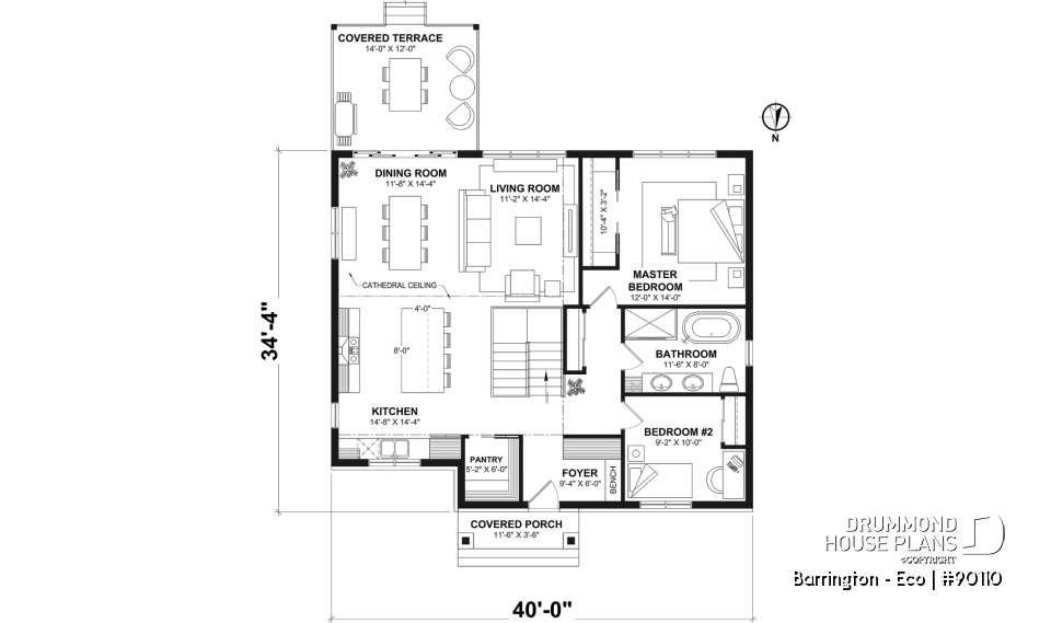 1st level - Unique and echo-friendly 2 to 5 beds small farmhouse, optional finished basement ($), pantry in kitchen - Barrington - Eco