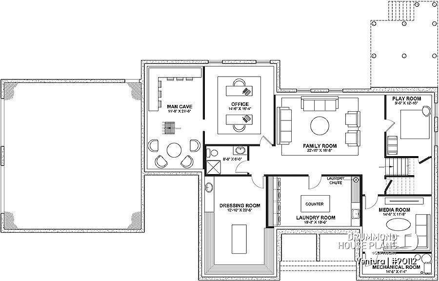 House Plan 6 Bedrooms, 2.5 Bathrooms, Garage, 90112 | Drummond House Plans