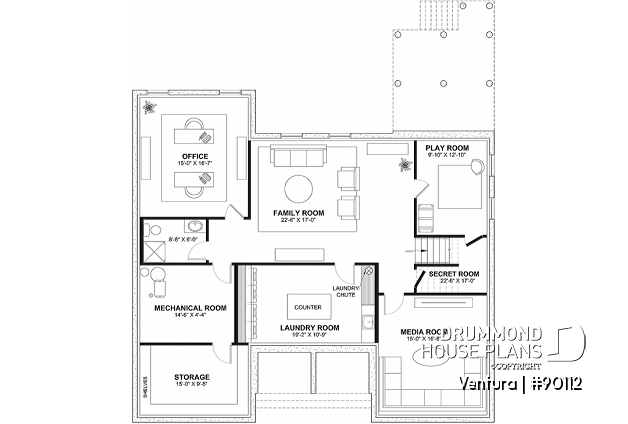 Finished basement - Magnificient Farmhouse with 4+ beds, two kitchen islands, 2 offices, 2 living rooms, playroom, gym and more! - Ventura