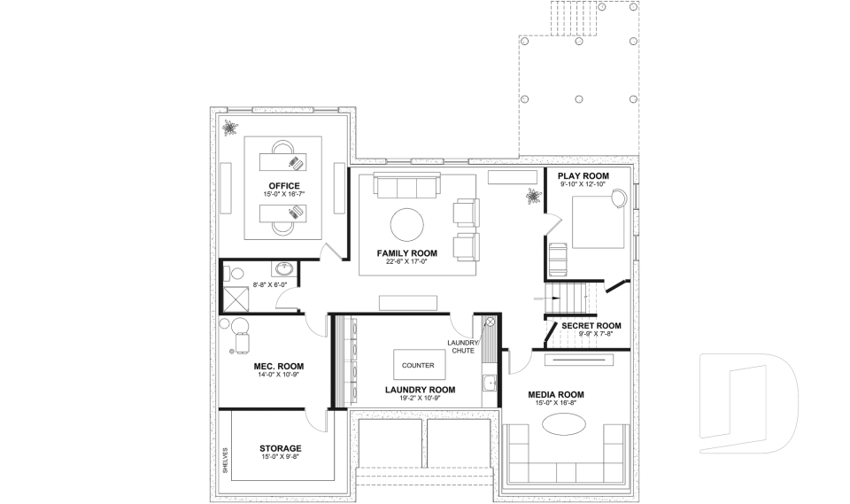 Finished basement (Optional $) -  - Ventura