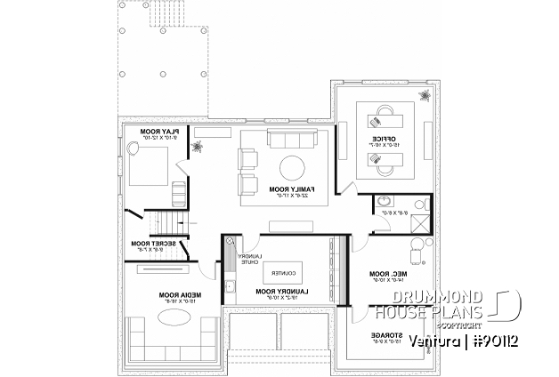 Finished basement (Optional $) - Magnificient eco-friendly Farmhouse, 4+ beds, 2 kitchen islands, playroom, gym, optional finished basement ($) - Ventura