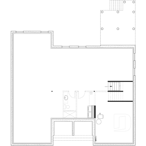 Unfinished basement - Magnificient eco-friendly Farmhouse, 4+ beds, 2 kitchen islands, playroom, gym, optional finished basement ($) - Ventura