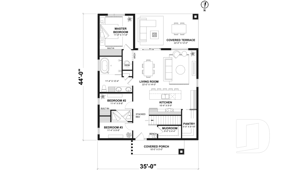 1st level - Basement foundation (Optional $) -  - La Baie