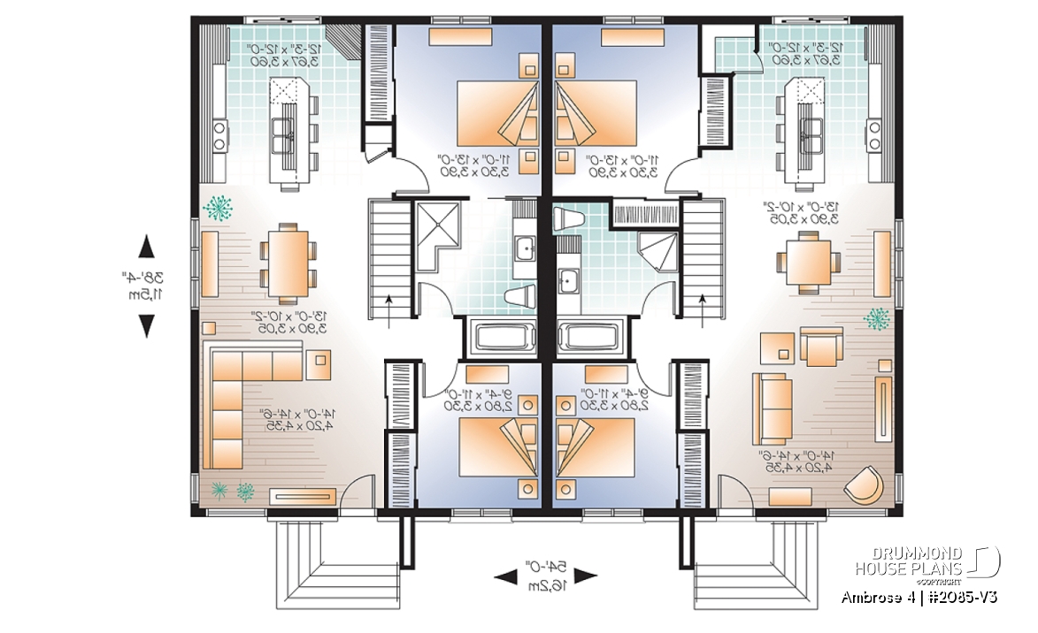 1st level - Semi-detached 4 bedroom, contemporary single storey  - Ambrose 4