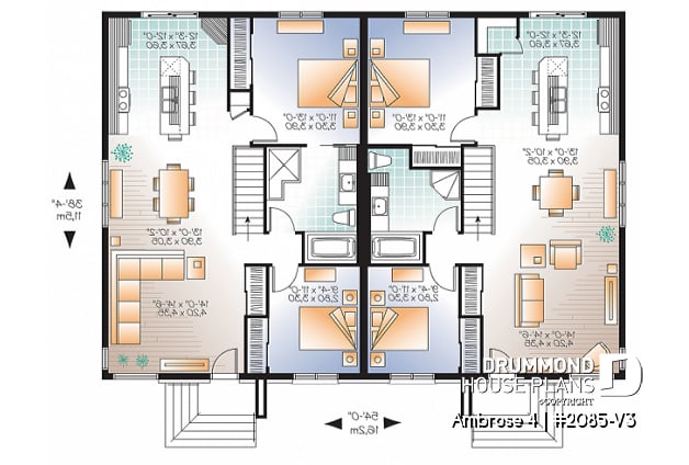 1st level - Semi-detached 4 bedroom, contemporary single storey  - Ambrose 4