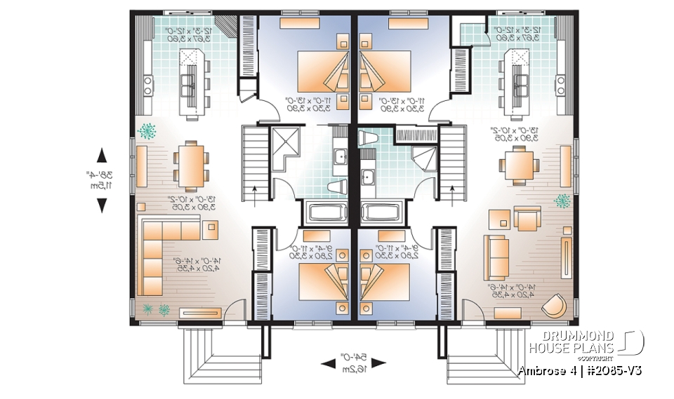 1st level - Semi-detached 4 bedroom, contemporary single storey  - Ambrose 4
