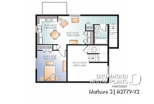 House Plans Floor W In Law, 3 Bedroom Basement House Plans
