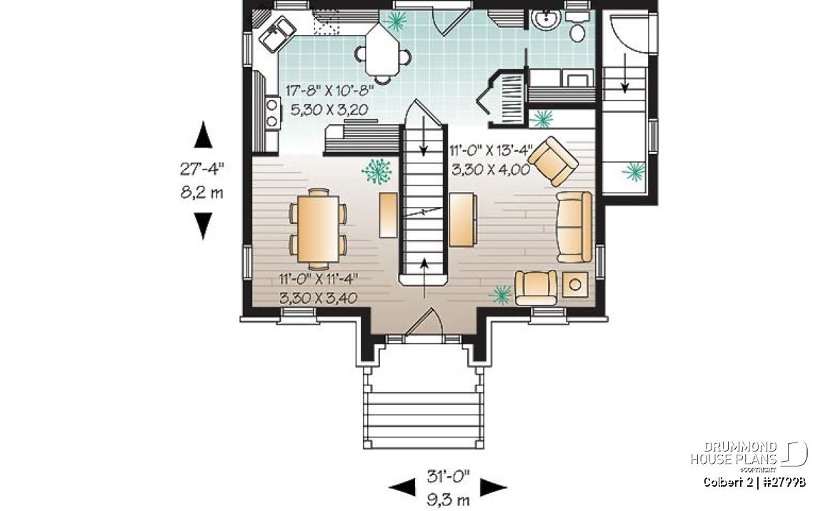 1st level - Traditional home design with basement apartment (income property), 3 bedrooms on main unit - Colbert 2
