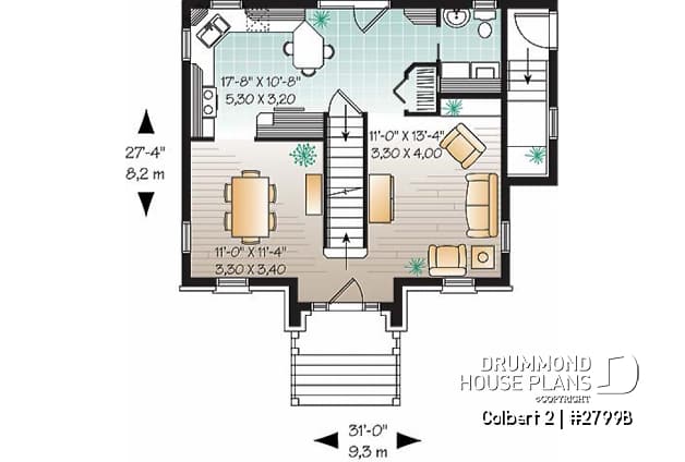 1st level - Traditional home design with basement apartment (income property), 3 bedrooms on main unit - Colbert 2