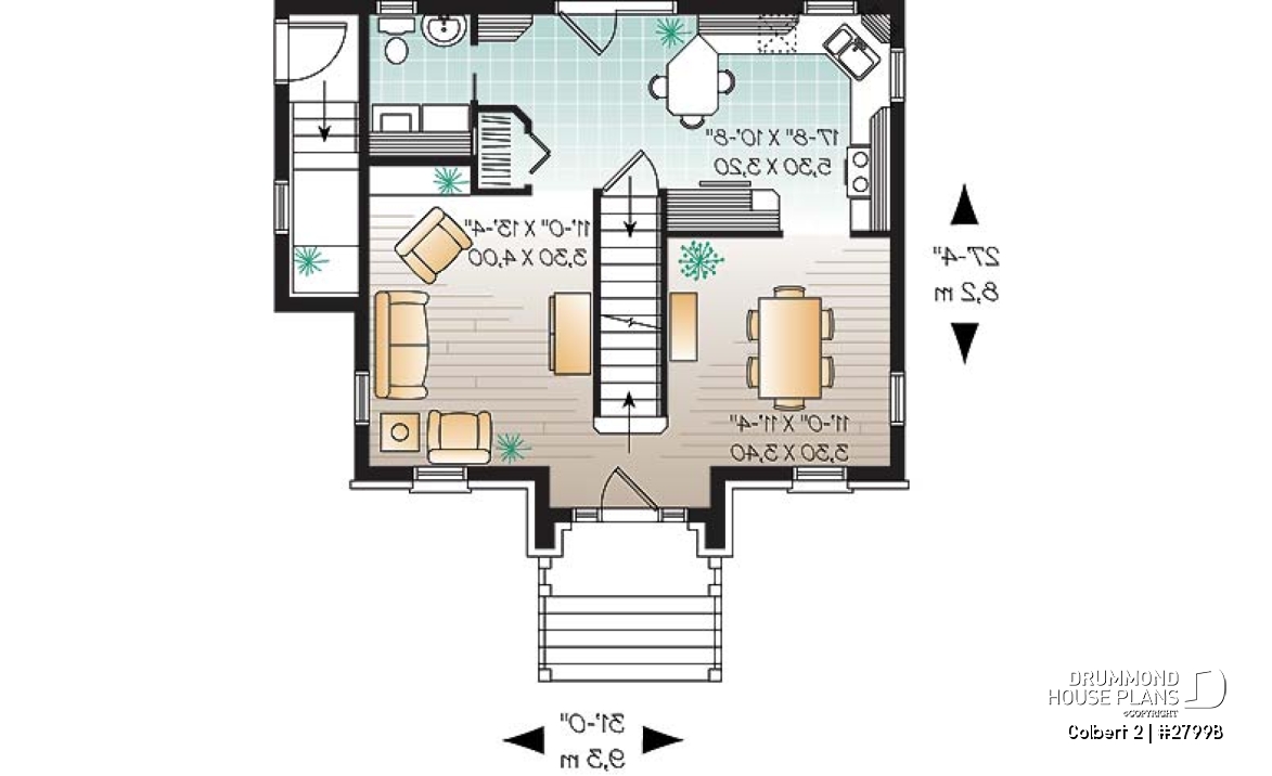 1st level - Traditional home design with basement apartment (income property), 3 bedrooms on main unit - Colbert 2