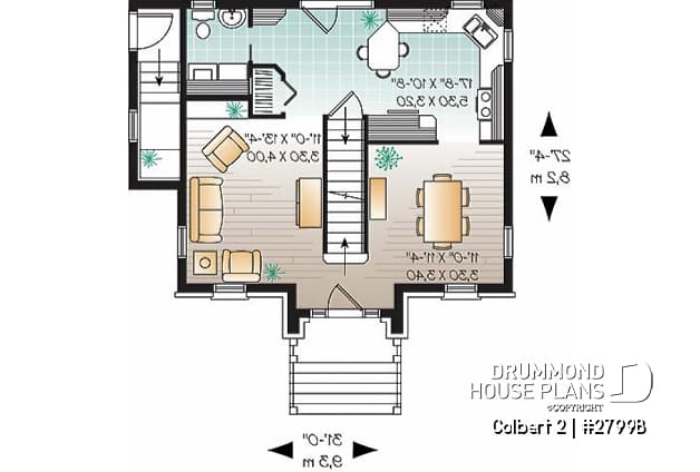 1st level - Traditional home design with basement apartment (income property), 3 bedrooms on main unit - Colbert 2