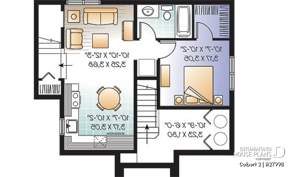 Basement - Traditional home design with basement apartment (income property), 3 bedrooms on main unit - Colbert 2
