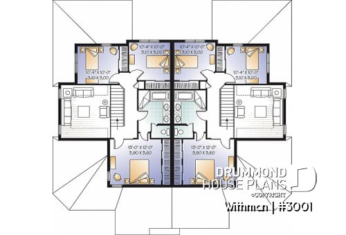 2nd level - Duplex house design with lots of natural lights, open floor plan, pantry, laundry room, 3 large bedrooms - Withman