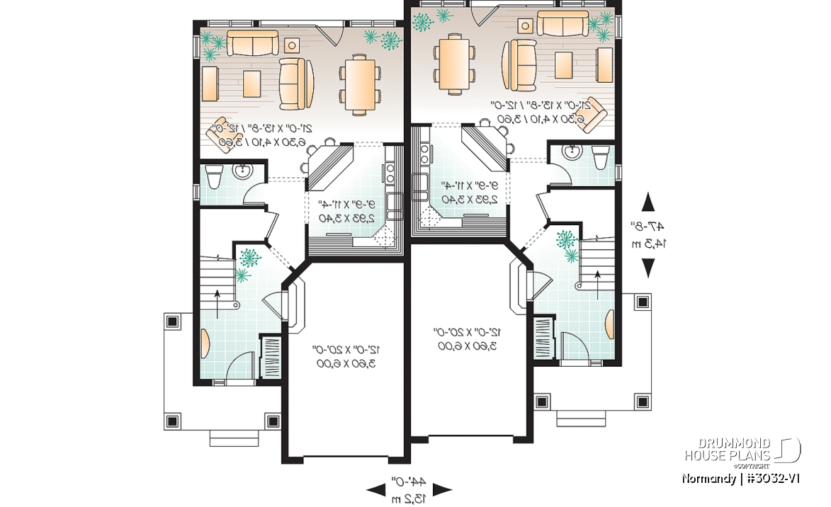 1st level - Craftsman Duplex design, open floor plan, master with walk-in &amp; access to bath, laundry on second floor - Normandy
