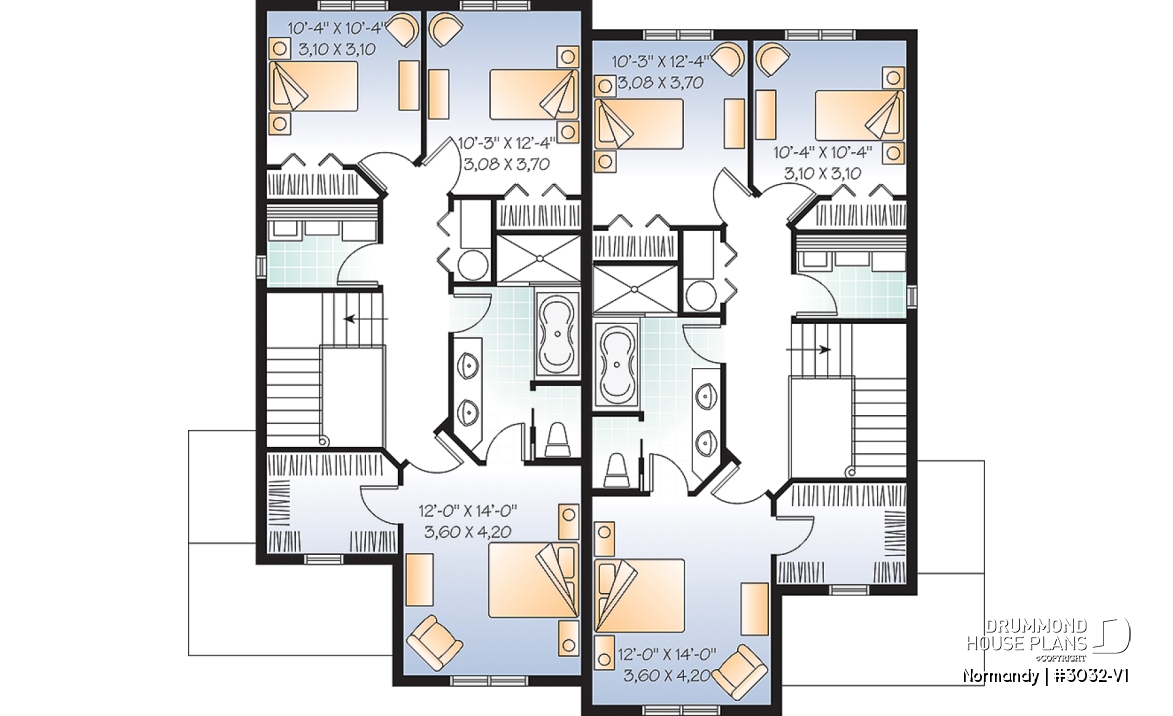 2nd level - Craftsman Duplex design, open floor plan, master with walk-in &amp; access to bath, laundry on second floor - Normandy