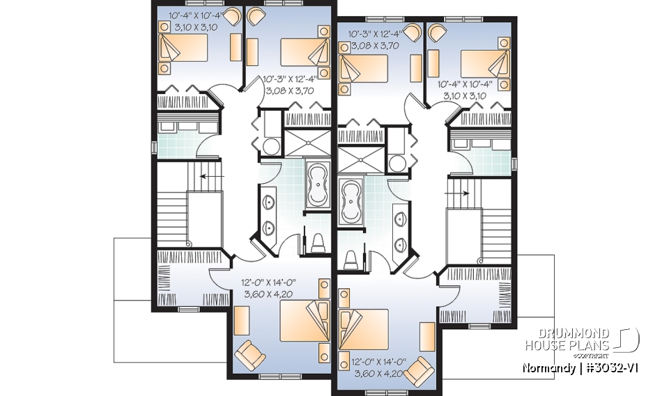 2nd level - Craftsman Duplex design, open floor plan, master with walk-in &amp; access to bath, laundry on second floor - Normandy
